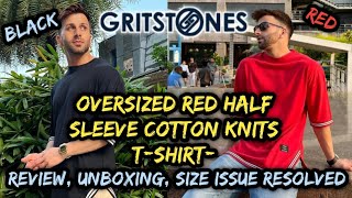 Gritstone Oversized Half sleeves Tshirt Review and Unboxing  Size issue resolved oversized Tshirt [upl. by Paxon610]