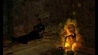 Tomb Raider 4 Lara burning during a cutscene [upl. by Apeed]