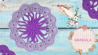 Mandala calado tejido en Crochet  Paso a paso [upl. by Blancha688]