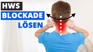 HWS Blockade lösen Dorn Methode ✅ Nackenschmerzen Übungen ⚡️ für zuhause [upl. by Sholes]