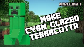 How to Make Cyan Glazed Terracotta in Minecraft 2024 [upl. by Akehsat]