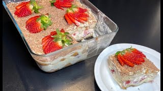 recette dun DÉLICIEUX TIRAMISU à la FRAISE 🍓 [upl. by Carson813]