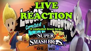 SSB4  Mewtwo Gameplay and Lucas reveal  LIVE REACTIONS [upl. by Enela]