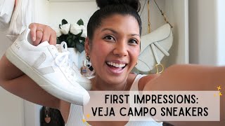 FIRST IMPRESSIONS VEJA CAMPO SNEAKER I WORE THEM 2X DIRT MAGNET COMFORTABLE FOR WIDE FEET WORTH [upl. by Idalla]