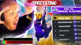 SPECTATING THE BEST UNREAL PLAYER IN FORTNITE [upl. by Beatriz21]