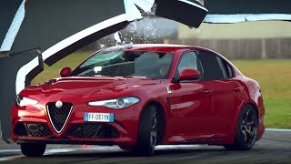 The Alfa Romeo Giulia Wall Challenge  Top Gear [upl. by Silvia]