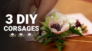 How to Make a Corsage 3 Ways for Prom or Weddings [upl. by Mikihisa]