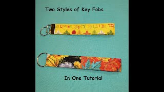 Scrap Fabric Key Fobs  Two Tutorials in One [upl. by Rodolphe]