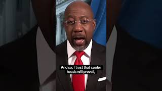 Sen Raphael Warnock on concerns of political violence shorts [upl. by Haberman]