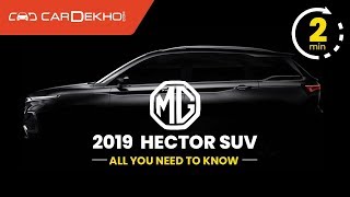 MG Hector SUV India Launch Soon  All We Know So Far  In2Mins [upl. by Trembly]