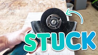 How To Remove A Stuck Disk From An Angle Grinder [upl. by Ydneh]