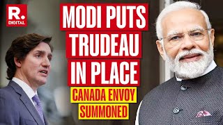 Breaking News Modis Major Pushback to Trudeau India Summons Top Canada Envoy  Republic TV [upl. by Nosneh201]