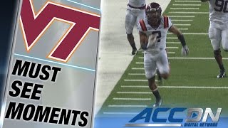 Virginia Techs Donovan Rileys Pick 6 Seals Win vs 8 Ohio State  ACC Must See Moment [upl. by Kinsley]