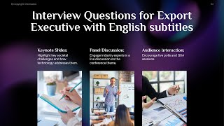 Interview Questions for Export Executive with English subtitles [upl. by Nevsa]