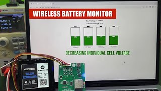 Lithium Cell Monitoring using ESP32  Wireless Battery Monitoring System [upl. by Lederer]