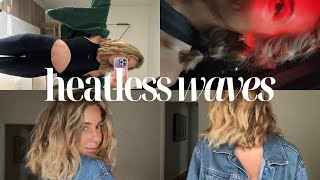 overnight heatless waves tutorial for short hair [upl. by Cavan]