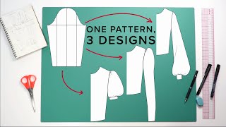 Transform Your Basic Sleeve Pattern 3 Easy Design Alterations [upl. by Viva505]