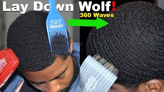 How to Lay Down your Wolf with Nappy Hair for 360 Waves [upl. by Ydissac796]