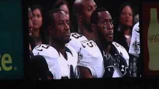 Burnell Taylor  National Anthem Saints vs Dolphins Week 4 93013 [upl. by Cudlip]