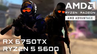 CS2  Ryzen 5 5600  RX 6750XT  Competitive settings at 1350x1080 in Competitive mode [upl. by Odnalro]