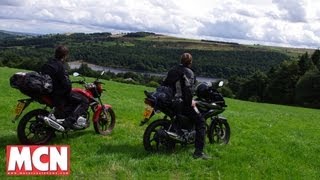 Small bikes for big adventures  Road tests  Motorcyclenewscom [upl. by Ahsam]