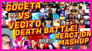 SUPER MEGA GOGETA VS VEGITO DEATH BATTLE  REACTION MASHUP  DRAGON BALL Z  ACTION REACTION [upl. by Caassi]