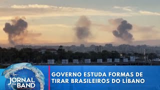 Governo estuda formas de resgatar brasileiros no Líbano  Jornal da Band [upl. by Tsew]