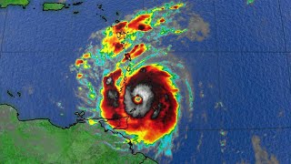 Hurricane Beryl Gains Strength in the Atlantic [upl. by Leirza360]