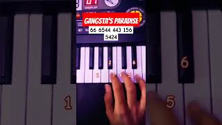 Gangstas Paradise Easy Piano Tutorial viral shorts [upl. by Adala]