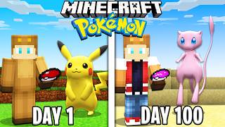 I Survive 100 Days in Minecraft POKEMON Heres What Happened [upl. by Alyos831]