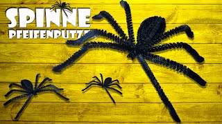 Spinne aus Pfeifenputzer basteln Spinne aus Chenilledraht  little pipe cleaner sipder DIY craft [upl. by Ahen]