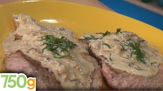 Recette des Escalopes de veau à la crème 750g [upl. by Naicul]