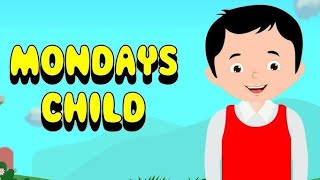 Mondays Child Is Fair Of Face  Nursery Rhyme amp Poem for kids kidslearning nurseryrhymes [upl. by Neom822]