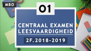 Facet examen Nederlands 2F lezen en luisteren DEEL 1  20182019  Begrijpend lezen oefenen [upl. by Eidnalem]