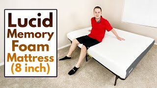 Lucid 8 Inch Gel Memory Foam Mattress  Quick Review [upl. by Tertias]