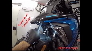 Bmw c400x Crash Bars installations [upl. by Smitty906]