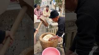 手打3000次的年糕，你吃过吗？Homemade rice cake food food ricecake homemade homemadefood shortfood [upl. by Derzon]