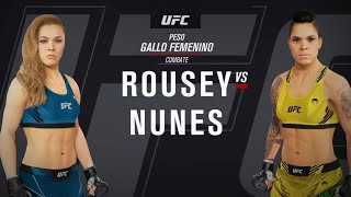 Ronda Rousey VS Amanda Nunes UFC 4 PS4 [upl. by Haggai]