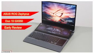 ASUS ROG Zephyrus Duo 15 GX550 early Review [upl. by Gabie908]