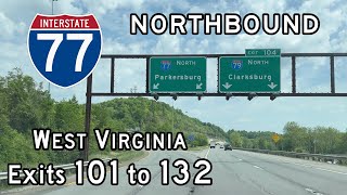 Interstate 77 West Virginia Exits 101 to 132 Northbound [upl. by Ravens861]