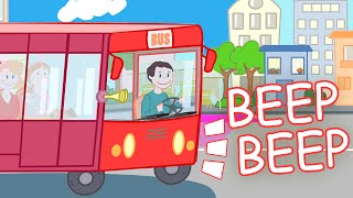 WHEELS ON THE BUS Nursery Rhyme with Lyrics [upl. by Hajile]