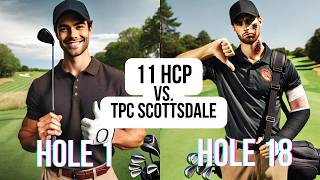 Average Golfer vs PGA Tour Course  TPC Scottsdale Back 9 [upl. by Tnecnev]