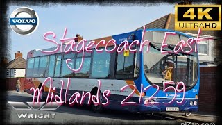 🚍Ex leeds  Stagecoach East Midlands 21259 YJ09 FWG Volvo B7RLE on Service 12 [upl. by Starlin675]