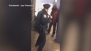 Video shows NYPD officer attacked on subway platform [upl. by Petersen13]