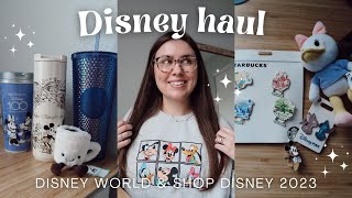 Disney World amp Shop Disney haul 2023 ✨ Disney Starbucks tumblers embroidered sweatshirt amp more [upl. by Aleciram]