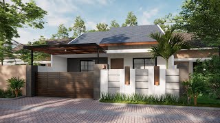 Sketchup House Design 9 10x20 meter  Enscape Rendering [upl. by Rozanna]