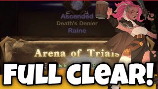 RAINE  ARENA OF TRIALS  FULL CLEAR AFK ARENA GUIDE [upl. by Linnet]