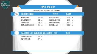 Oak Park St Francis de Sales 2nd XI v Seddon 2nd XI [upl. by Naahs]