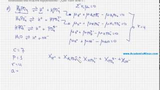 Regla de las fases 04 Grados de libertad en disolución de ácido fosfórico [upl. by Lodge]