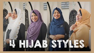 Most Requested Hijab Styles  4 Easy but Unique Hijab Tutorial  FAIZA [upl. by Enialehs]